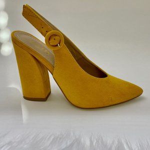 Raid Brook Yellow Block Heels